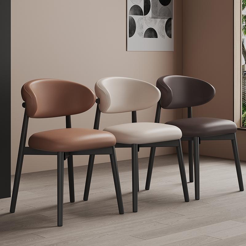 新款意式轻奢餐椅家用现代简约设计师款靠背椅子高级感酒店餐桌椅