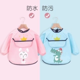 Детский фартук, демисезонный лонгслив, водонепроницаемый нагрудник подходит для мужчин и женщин для еды, анти-грязь