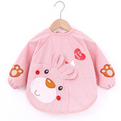 秋冬儿童罩衣宝宝男女孩吃饭围兜婴儿可爱饭兜长袖 围裙反穿衣护衣