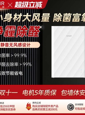 果麦家用空气净化器壁挂式静音除甲醛新风机系统GM280（PRO）