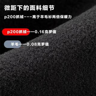 新品P200航空黑科技保暖抓绒衣男秋冬冲锋衣内胆开衫外套