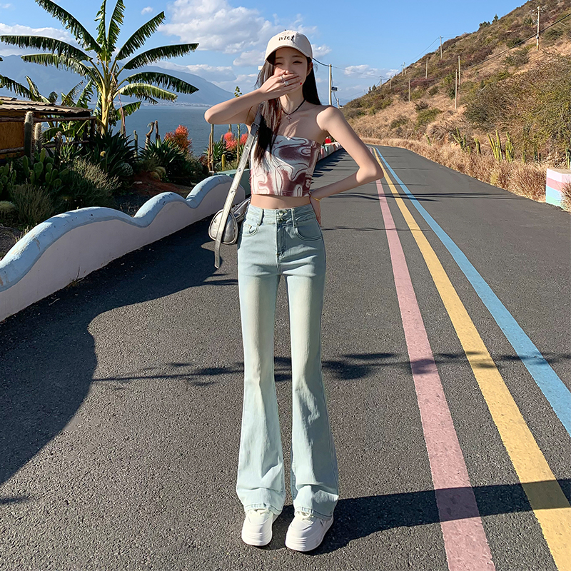 马蹄裤女早春2025年新款微喇裤