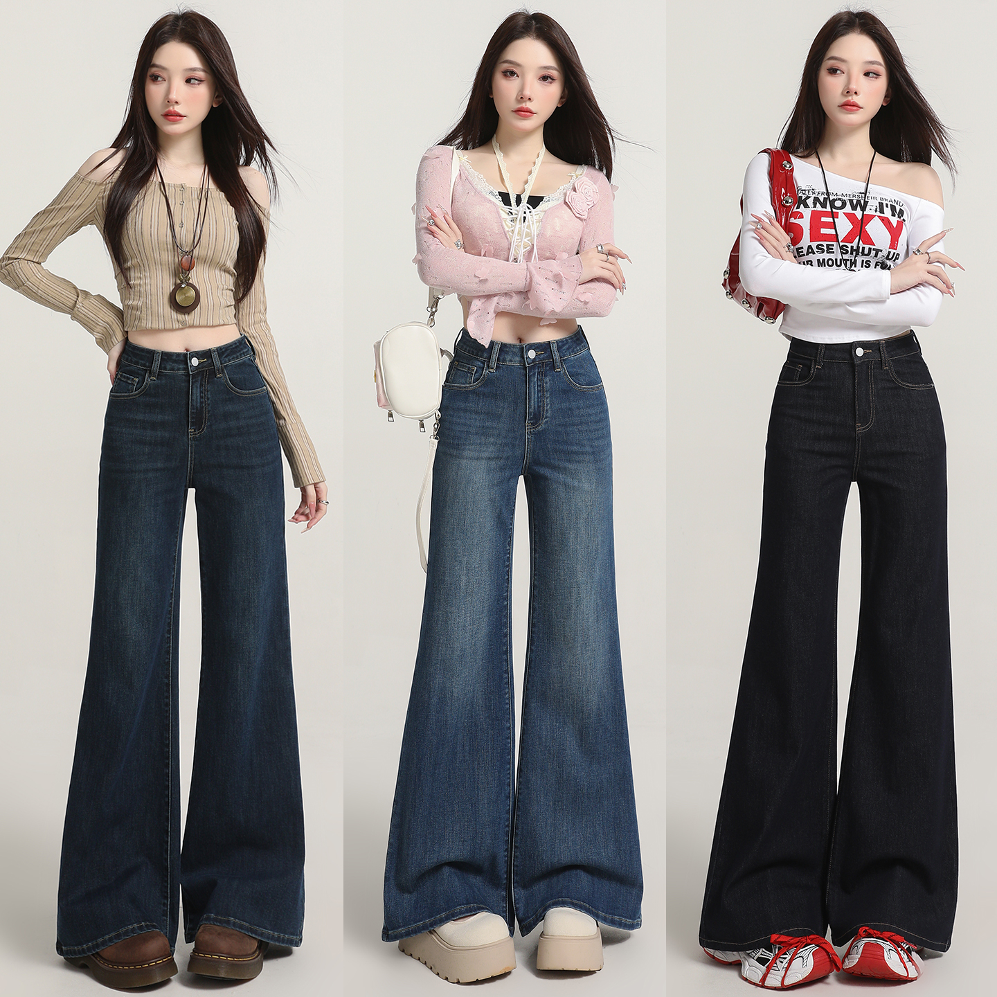 牛仔裤女2025新款高腰修身显瘦