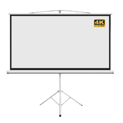 支架幕布自动回收带外壳手拉升降