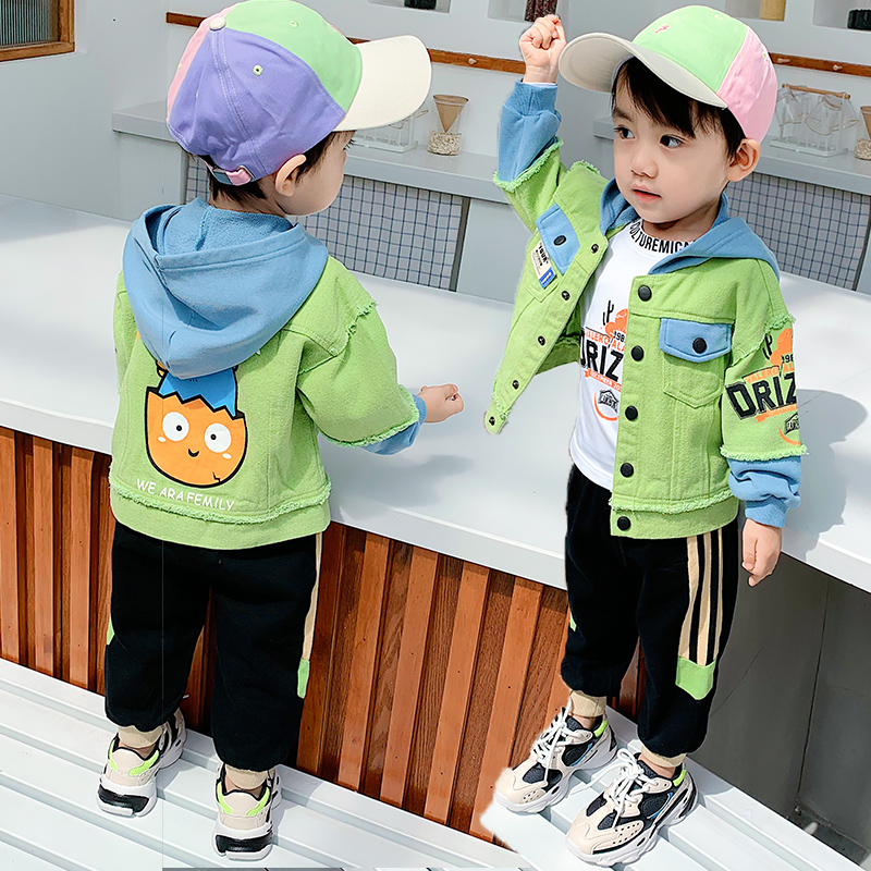 男孩帅气潮装童装套装秋装2024新款1-3-6岁儿童韩版2宝宝衣服小童-封面