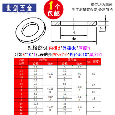 。纯铝平垫片放油管垫圈M3M4M5M6M8M10M12M14厘16M20密封垫子耐高