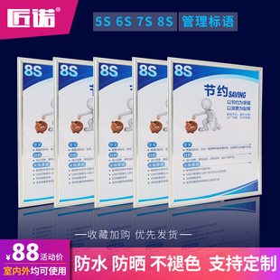 5S 6S 7S8S车间安全生产标语海报标识牌现场质量管理海报企业规章制度工厂仓库标准化整理责任区管理区域标牌