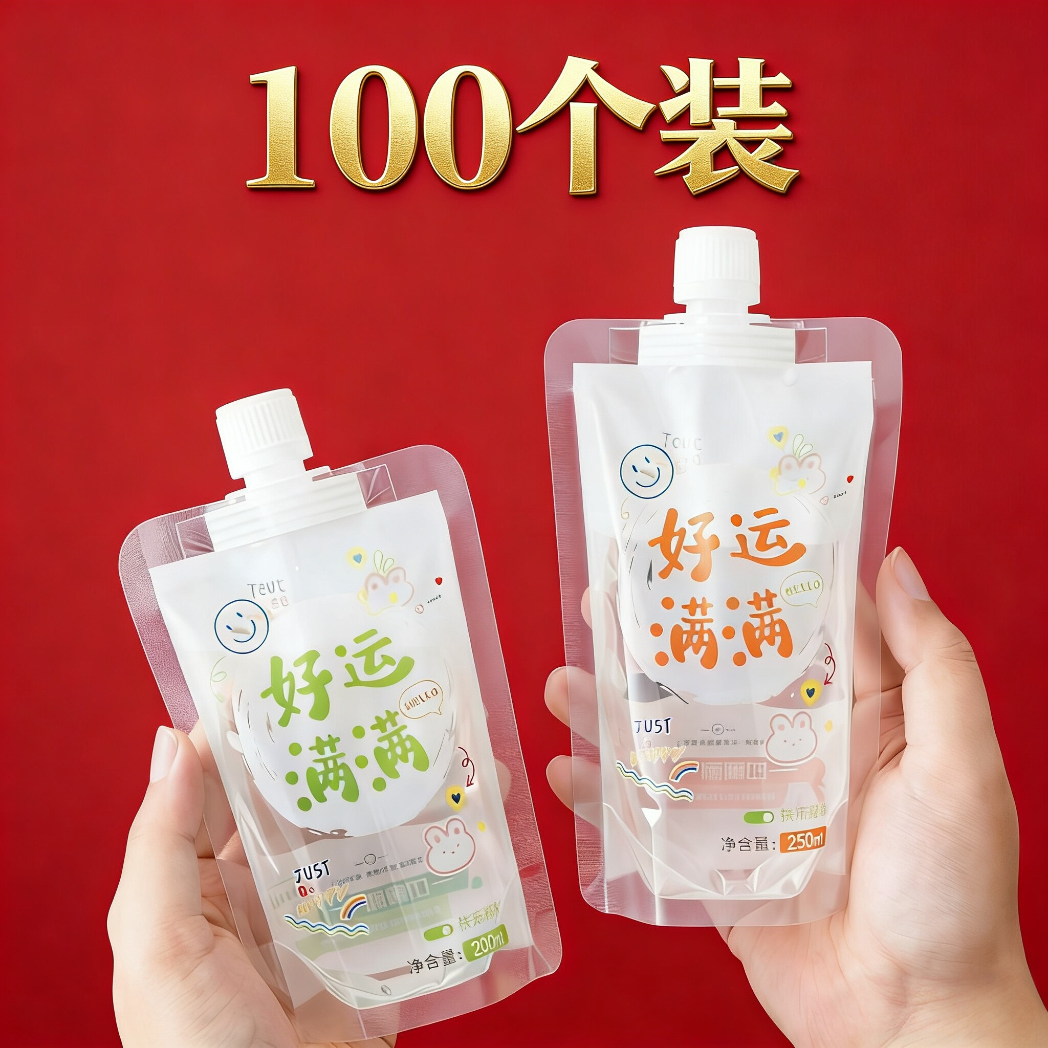 平安喜乐分装保鲜袋大容量吸嘴袋早餐店商用一次性防漏液体包装袋