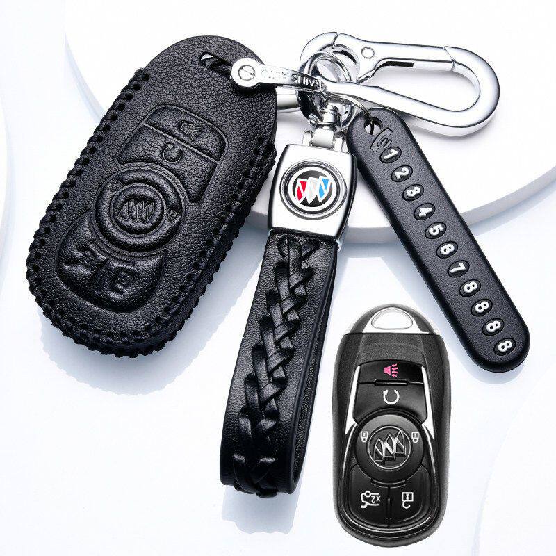 专用2016-22年款别克君越552T/652T汽车真皮钥匙套艾维亚扣男女包