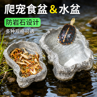 爬虫食盆陆龟箱水盆爬宠箱食盘蜥蜴角蛙守宫辐射泡澡盆宠物饮水盘