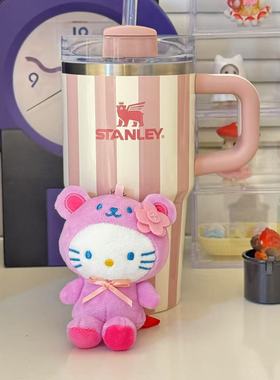 中古迷你紫色物语熊hellokitty包包挂件迷你小熊kt猫玩偶公仔挂饰