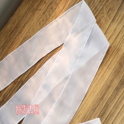 蒙眼睛的蒙眼丝带拍照遮眼纱白绫蒙眼布古风黑色飘带