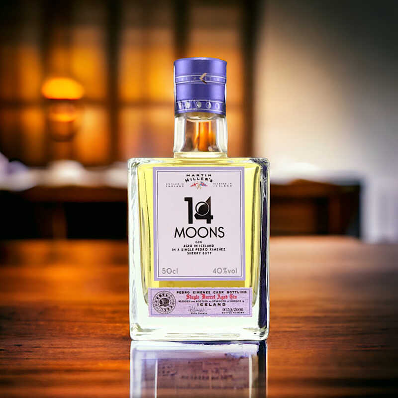 PX雪莉桶中成熟英国MARTIN MILLERS 14MOONS GIN马丁米勒14月金酒