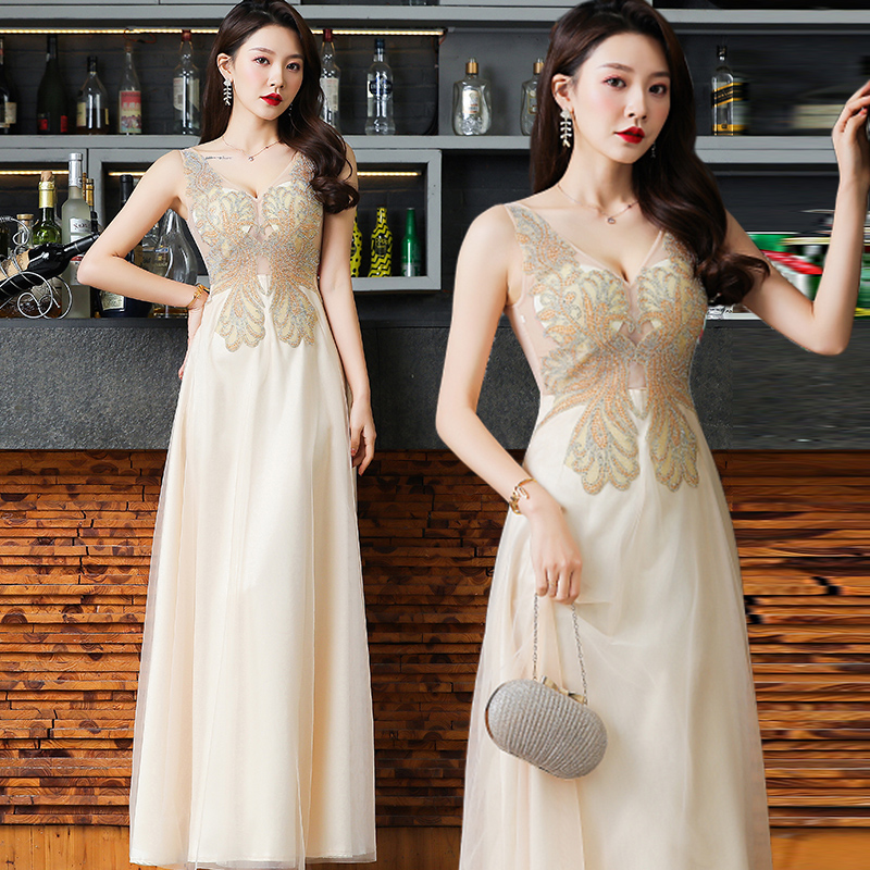 夜店性感连衣裙晚礼服显瘦长裙夜总会小姐服桑拿技师服公关佳丽服