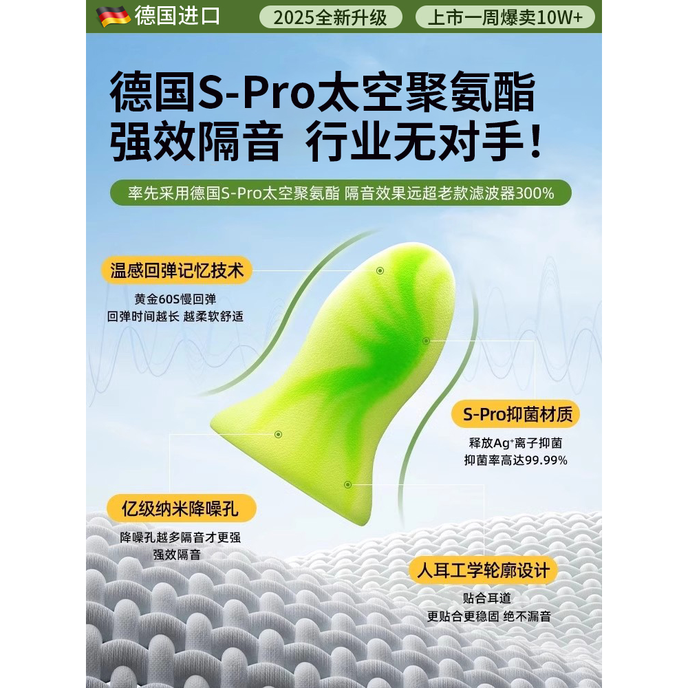 耳塞睡眠觉专用超级隔音不