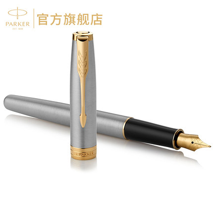 PARKER/派克钢笔官方旗舰店法国进口金尖卓尔钢杆金夹墨水笔高档私人定制商务签字笔精致礼物男女送礼刻字