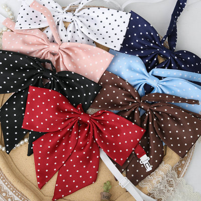 日系JK制服领花少女可爱波点蝴蝶结大羽根巨羽根水手服学院风