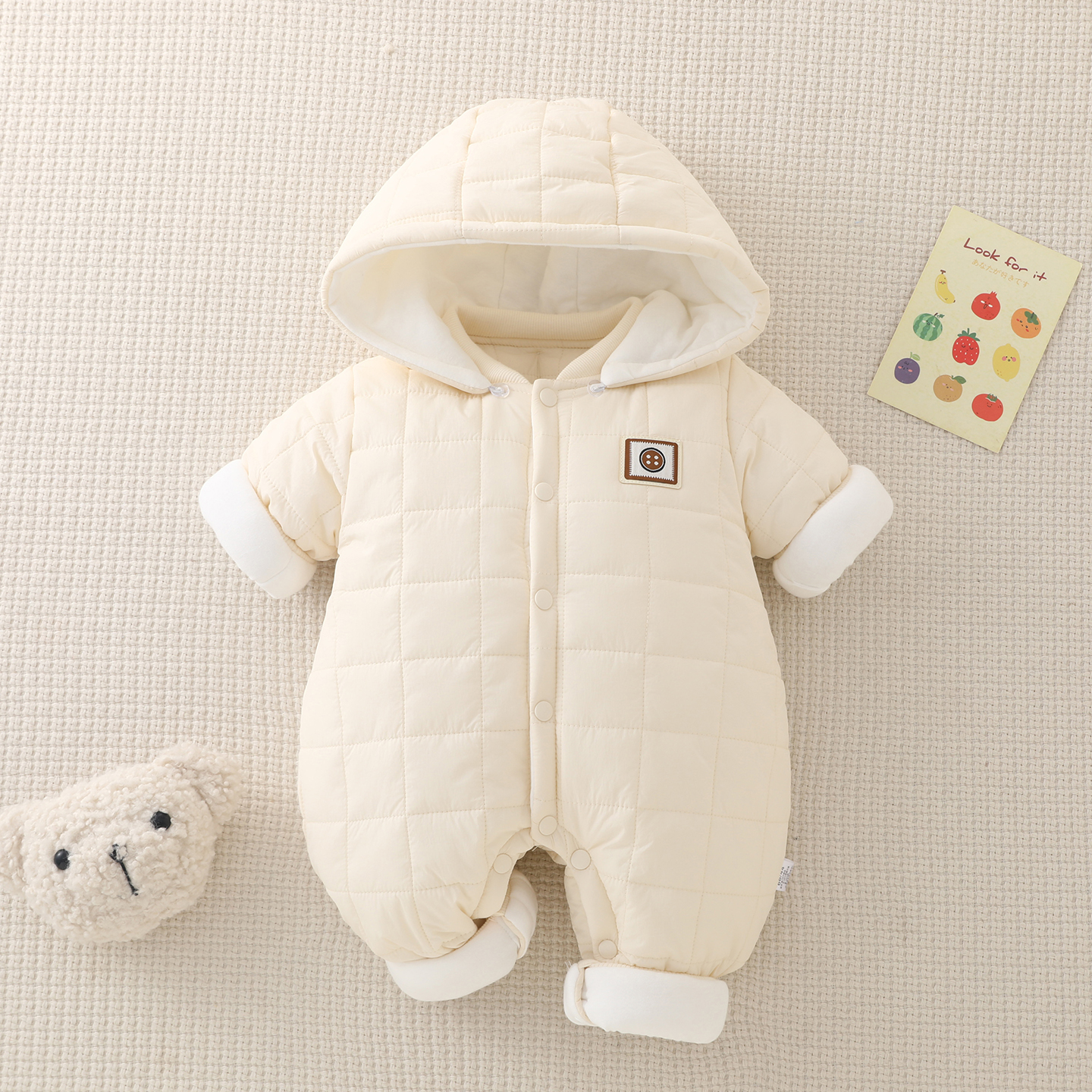 婴儿连体衣秋冬加厚哈衣