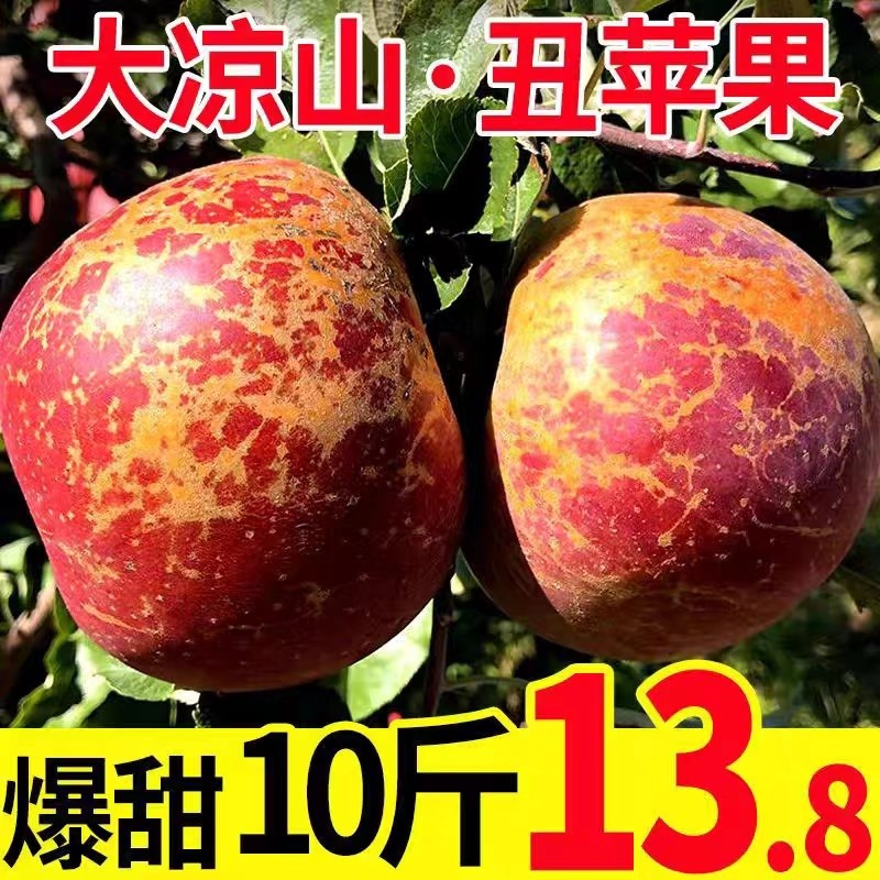 大凉山丑苹果新鲜水果盐源苹果整箱10斤冰糖糖心爆甜当季到家-封面