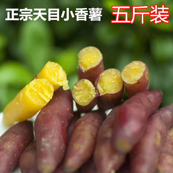 新鲜现挖临安天目山小香薯净重5斤小红薯迷你地瓜金手指