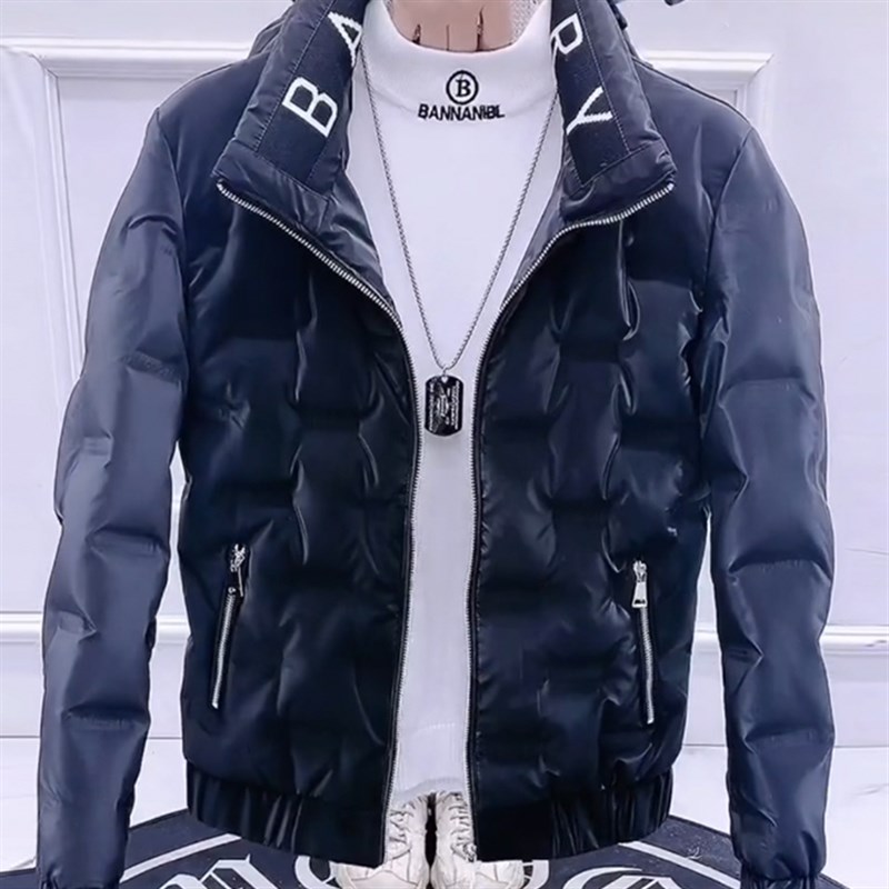 香港冬季新款黄色羽绒服男修身立领轻薄帅气保暖休闲网红羽绒服新