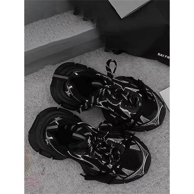 巴黎3xl黑色老爹鞋男款厚底增高鞋子潮牌新款夏季休闲运动鞋女潮