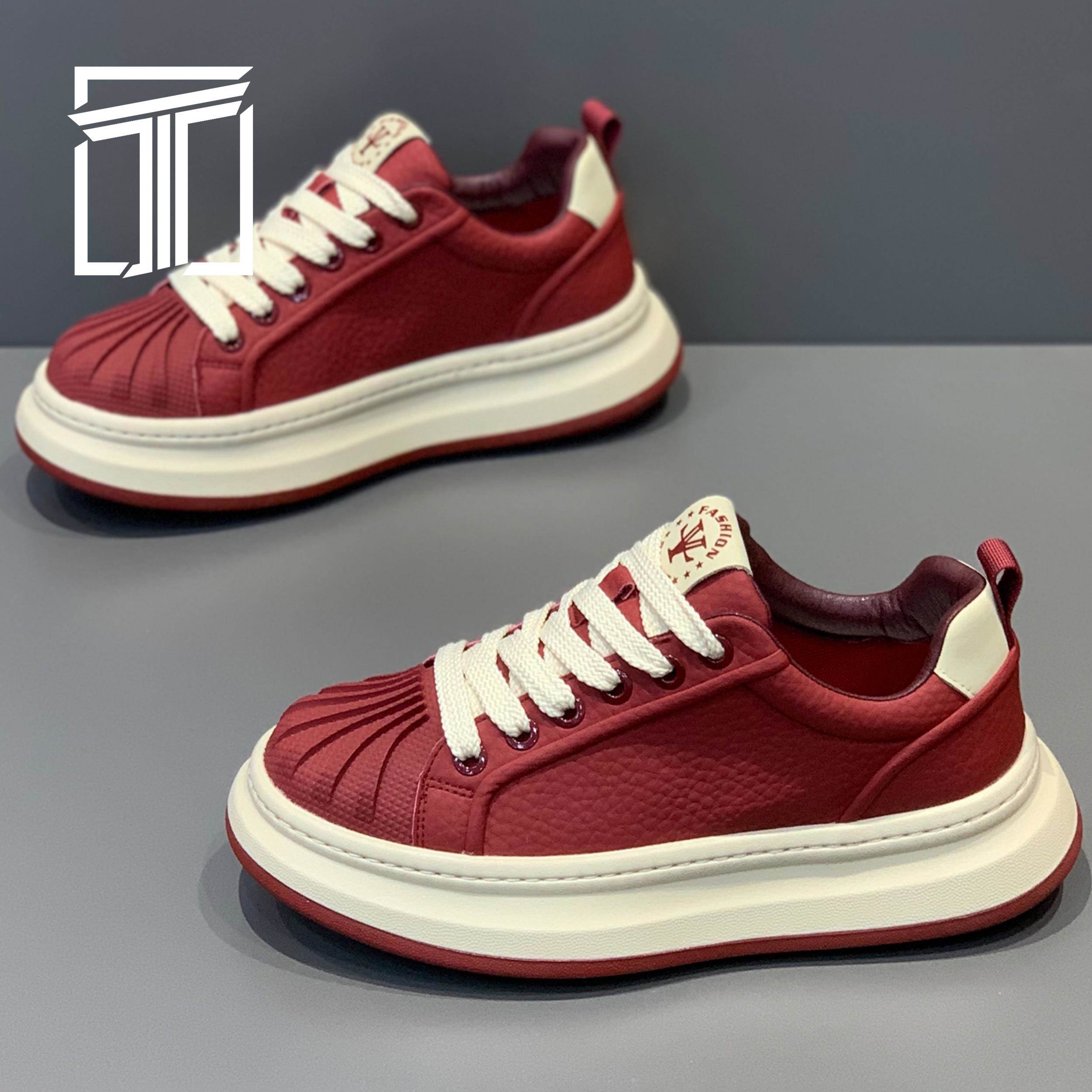 香港ITMY3 冬季新款男鞋皮面运动时尚面包鞋厚底增高轻便休闲鞋子