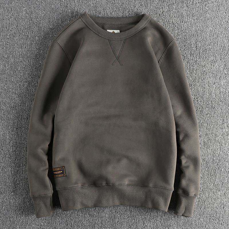 Mostarsea~400G重磅加绒加厚基础圆领卫衣男秋冬水洗复古保暖上衣,男装,大码上装,淘宝优惠券,粉丝福利购,淘宝优惠卷