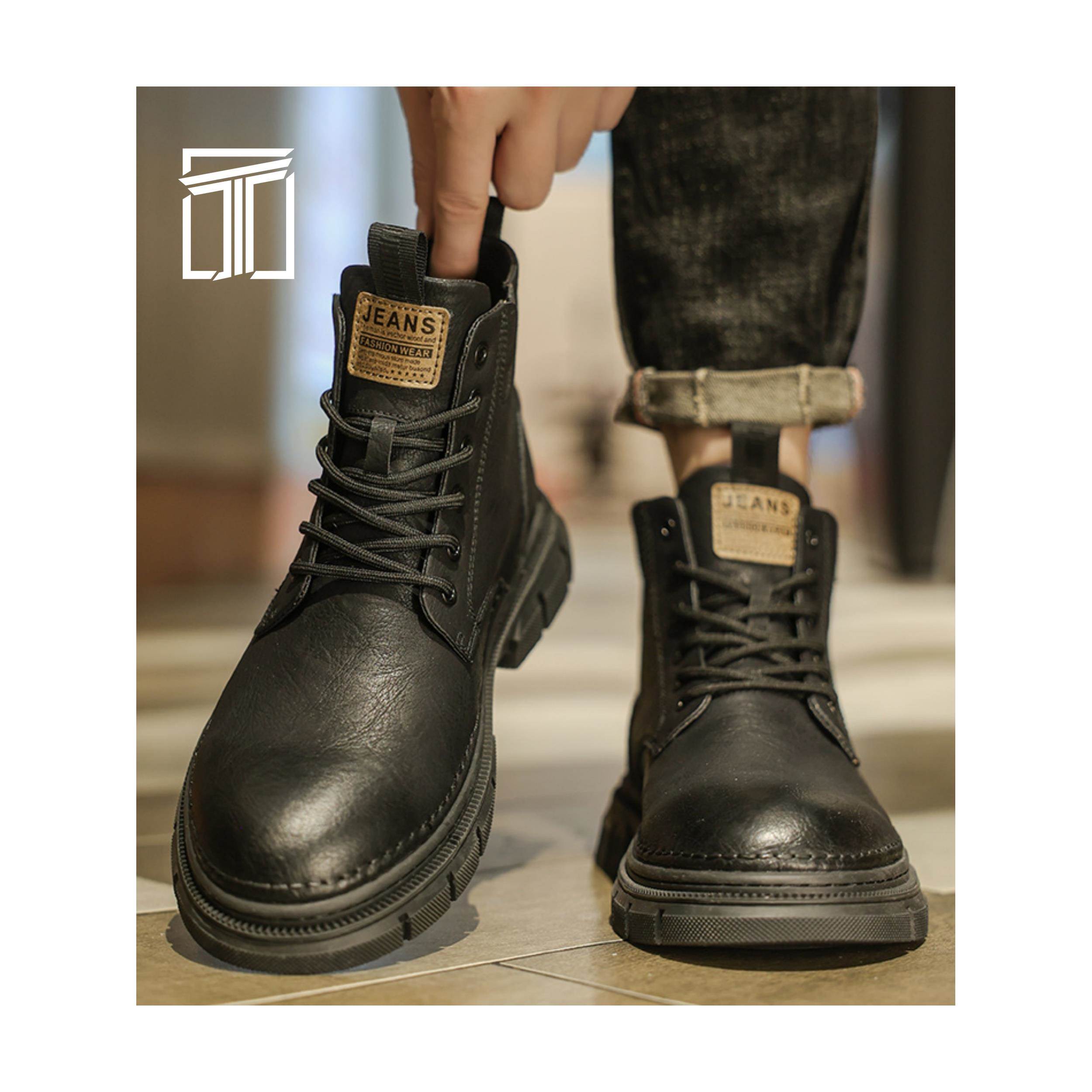 香港ITUN7G秋季2025新款男鞋英伦覆古工装马丁靴厚底耐磨休闲鞋子