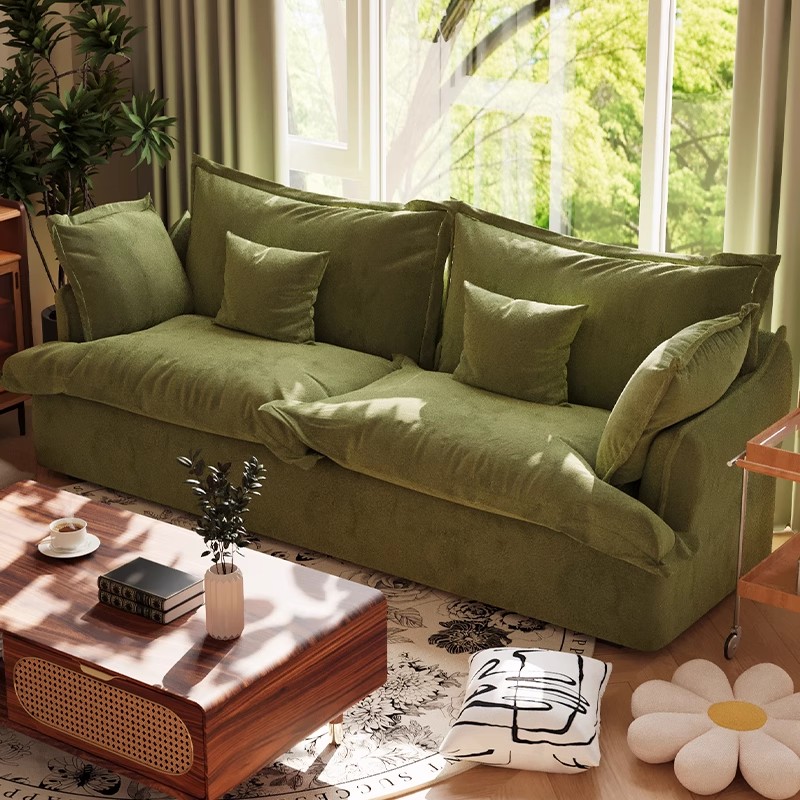 花瓣云朵布艺沙发客厅阳台家用小户型双人三人出租房卧室懒人沙发