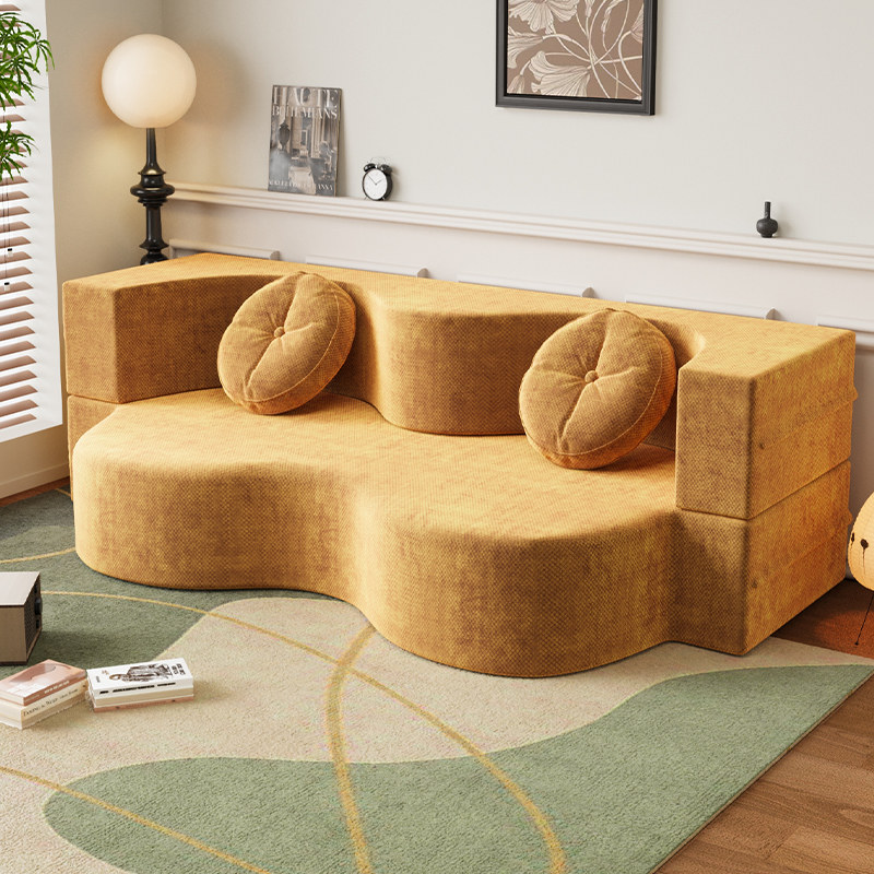 模块海绵压缩沙发床折叠一体两用新款小户型客厅单双人懒人榻榻米