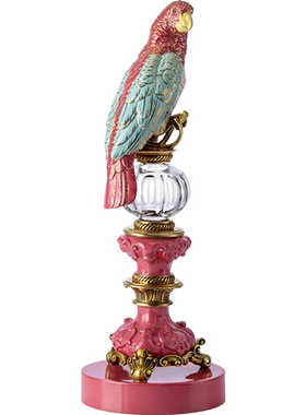凤凰美居欧式风陶瓷鹦鹉工艺品