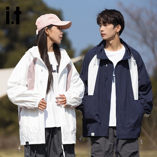 it  izzue官方连帽防晒衣男女同款夏季舒适透气轻薄休闲防晒服6M