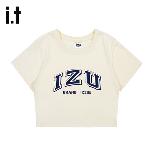 izzue官方女短袖T恤夏季透气