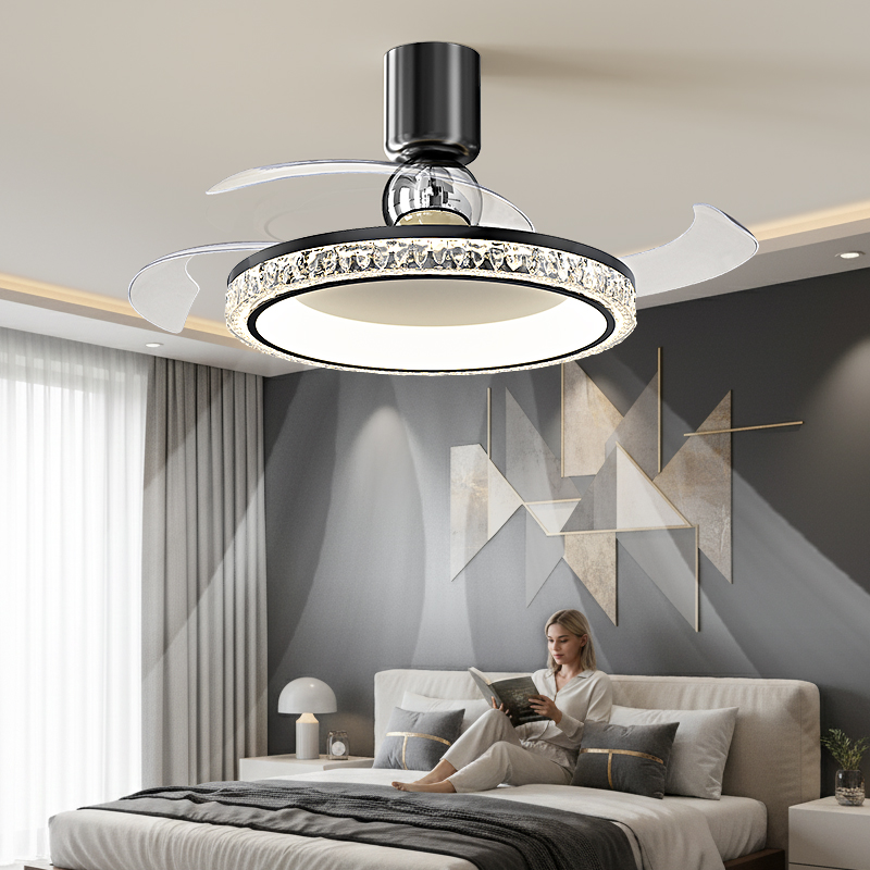 隐形风扇灯卧室吊扇灯2025新款静音变频客厅餐厅吊灯主卧室房间灯