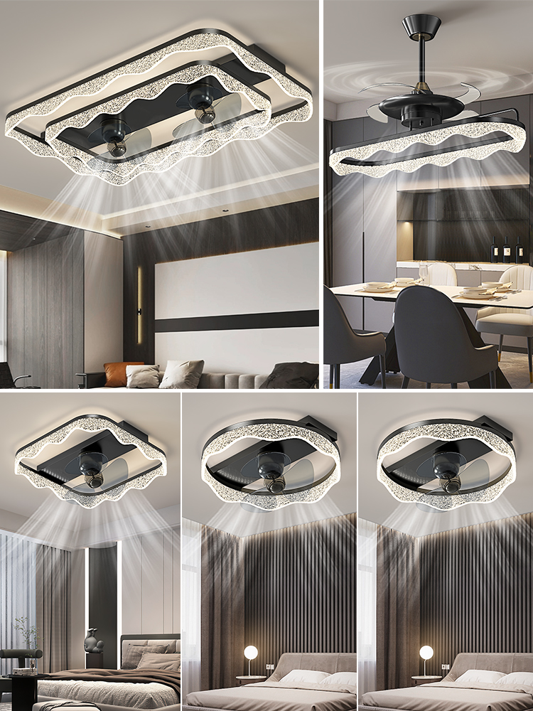 风扇灯客厅电扇一体意式极简轻奢高级感客厅主灯吸顶灯餐厅吊扇灯