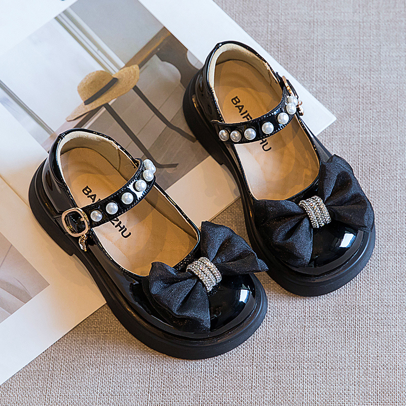 女童皮鞋春秋单鞋软底女孩公主鞋