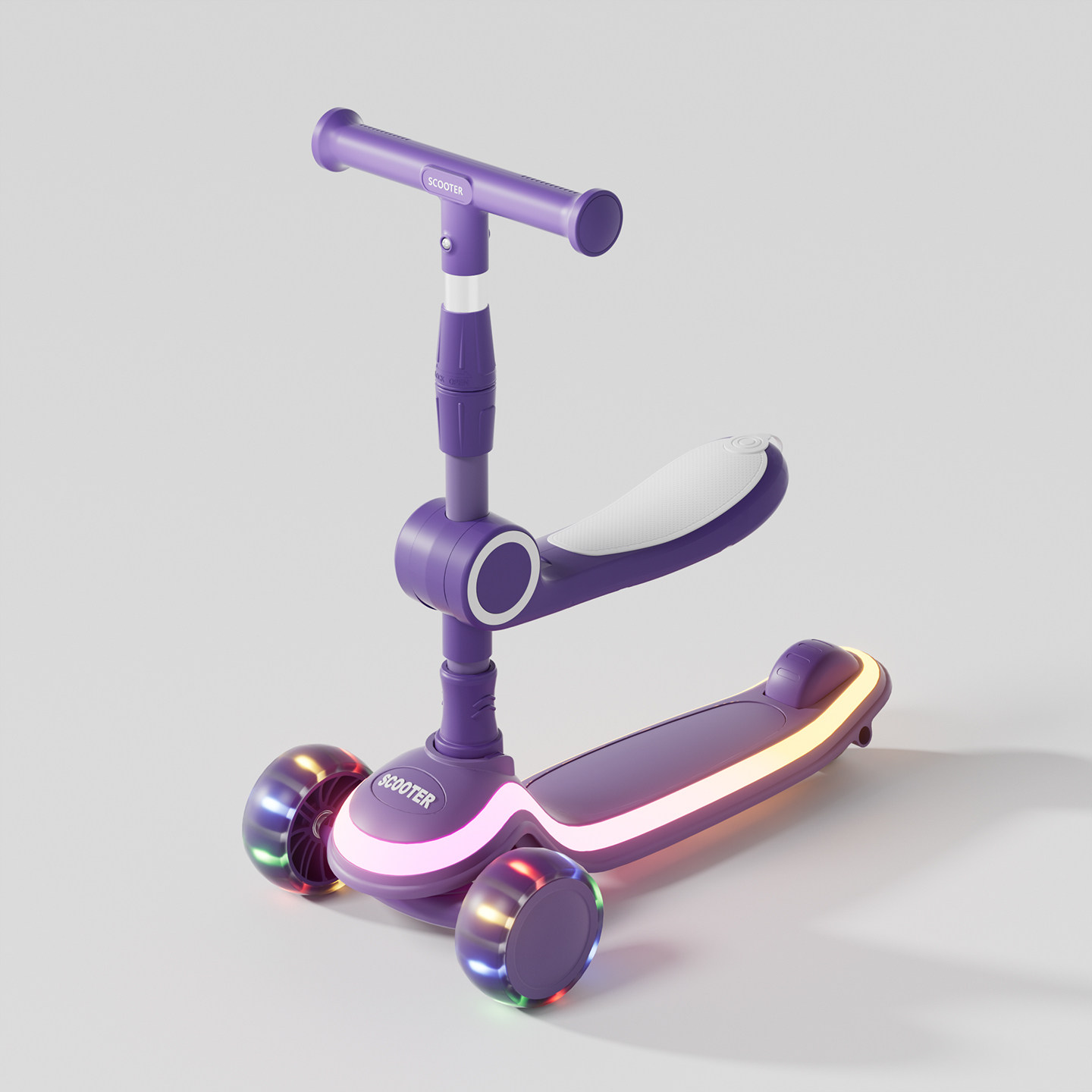 儿童滑板车1到3-6岁周岁礼物宝宝二合一婴儿可坐可骑学步车平衡车