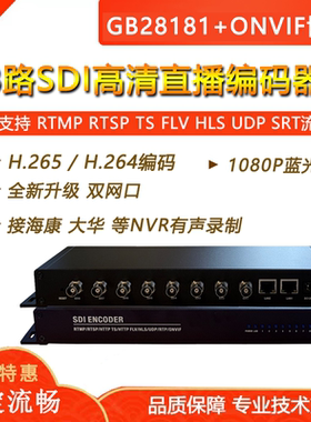 8路sdi视频编码器1080P低延时直播rtsp rtmp srt推流监控接nvr