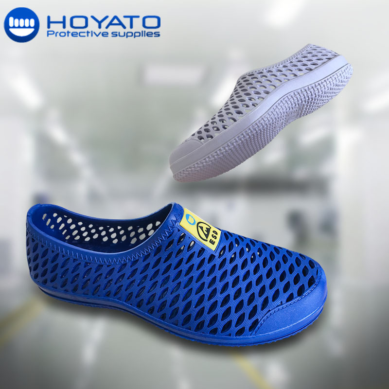 厂家现货SPU防静电鞋网孔鞋夏季净化车间无尘工作鞋esd防静电凉鞋