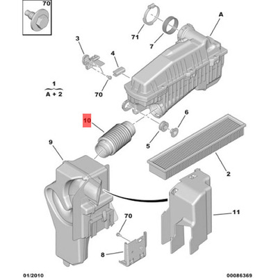 适用于东风标致307雪铁龙C4世嘉1.6进气管化油器气管接口OE1436G6