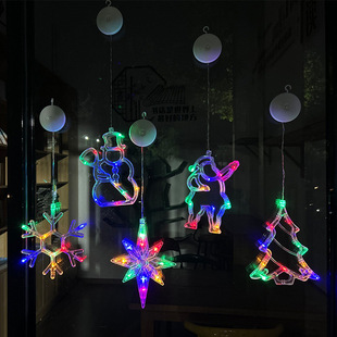 LED圣诞灯串星月窗帘灯装饰灯庭院灯花园别墅彩灯户外防水氛围灯