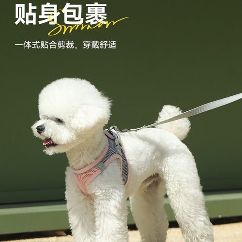 狗狗牵引绳猫咪狗绳子背心式胸背带透气舒适小型犬泰迪宠物遛狗绳
