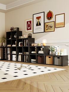 钢制卡莱克格子柜自由组合定制柜子铁艺皮儿童书架落地置物架矮柜