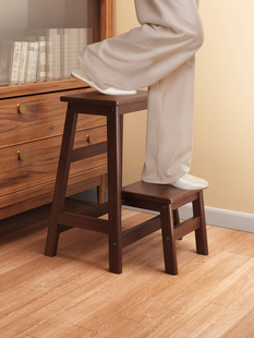 梯凳两用实木折叠家用梯子凳子加厚登高凳人字楼梯小步梯台阶爬梯