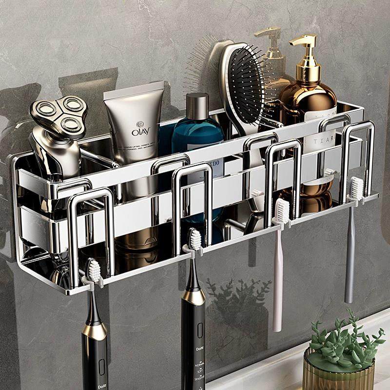 德国FZY304不锈钢浴室牙刷牙杯置物架卫生间壁挂式免打孔漱口杯架