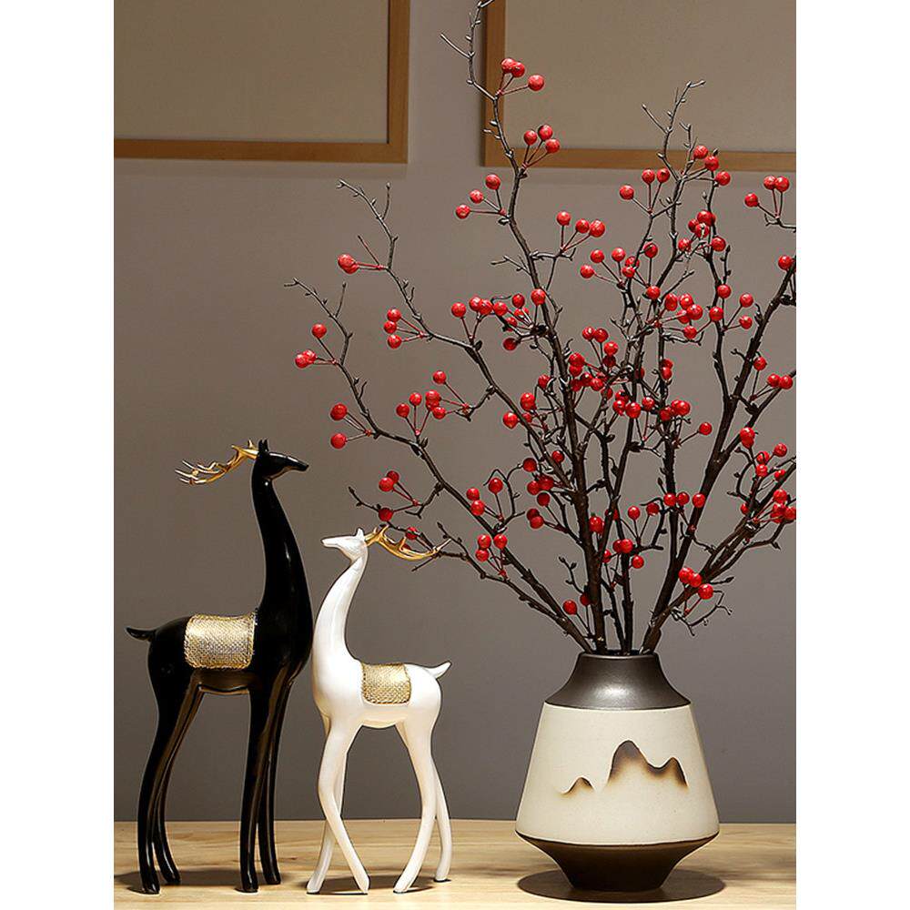 景德镇陶瓷花瓶干花装饰品客厅餐桌电视柜创意花罐新中国风装饰插