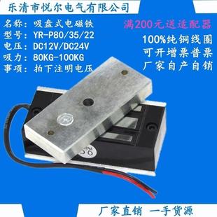 22长方形电磁铁 12V80KG直流电磁铁24V100KG吸盘电磁铁 P80