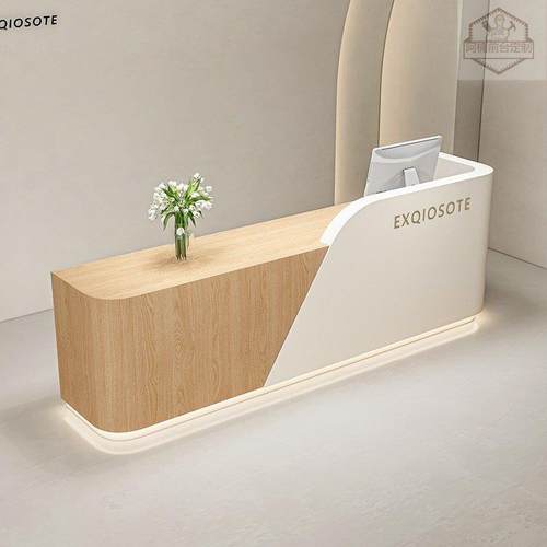 美容院吧台美发店烤漆前台服装店口腔诊所轻奢接待台培训收银柜台