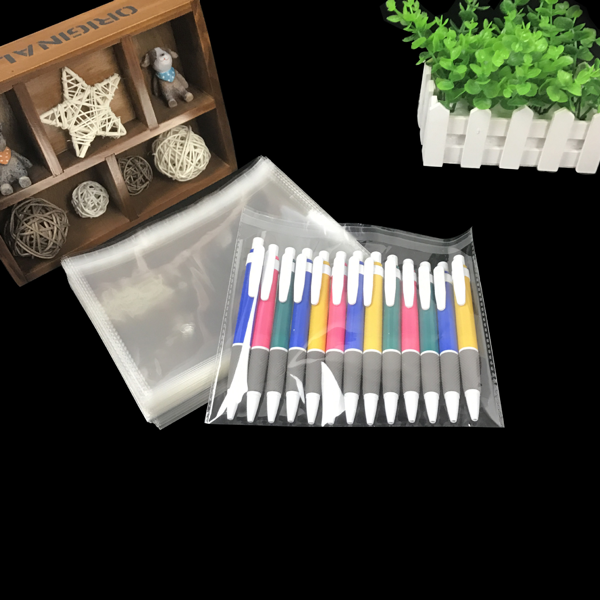 OPP自粘袋加厚透明cpe不干胶封口袋服装饰品塑料包装胶袋义乌厂家